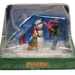 Lemax Her First Snowman‎ 43105 Family Dog Winter Vail Christmas Village Retired